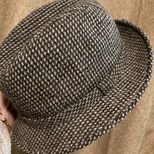 WOOL SILK Fedora “Hopkins Fifth Ave” Stunning VINTAGE Hat Cap USA WOOL SILK NWOT